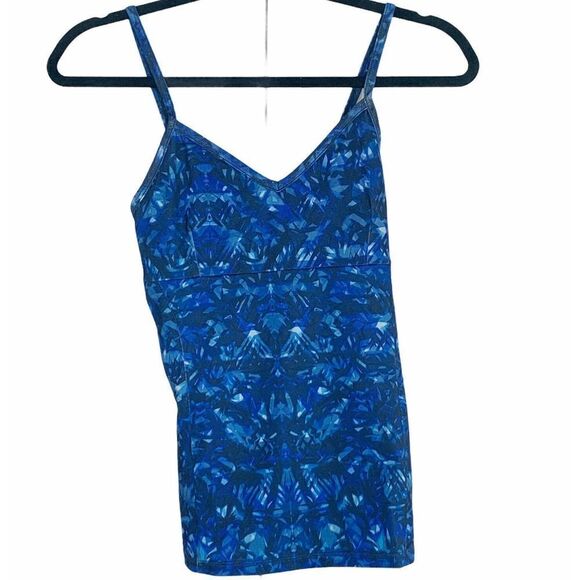 ALO Yoga Lure Long Bra Tank Top Kaleidoscope Print - Picture 7 of 9